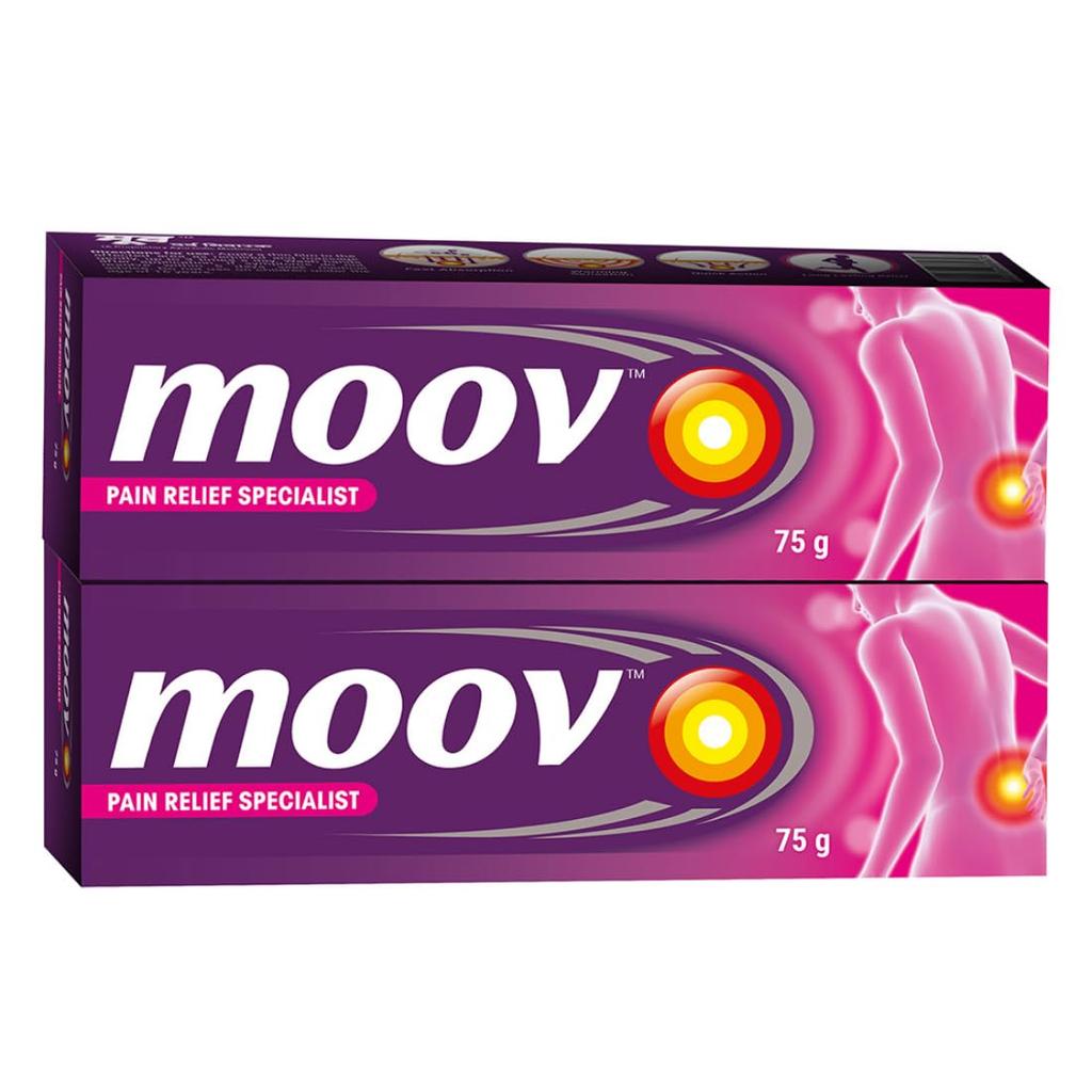 Крем Moov для быстрого снятия боли - 75 г | Подходит для боли в спине, мышечной боли, боли в суставах, боли в коленях | 100% аюрведическая формула | Подходит для спорта и тренажерного зала