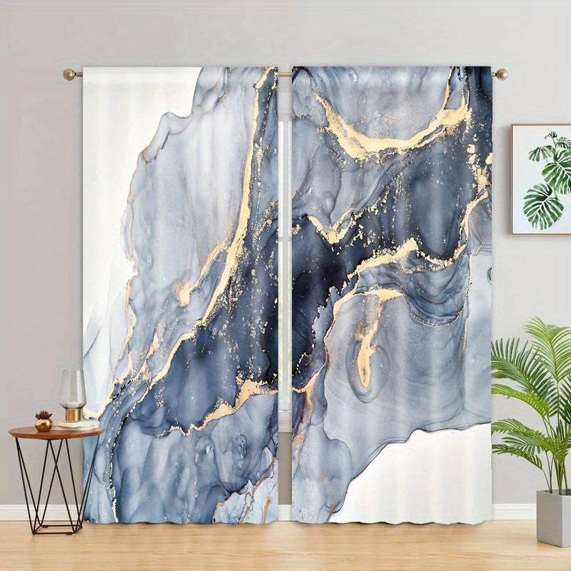 2-панельные шторы с мраморной текстурой, роскошные шторы для спальни, гостиной, кухни, оконные жалюзи, шторы для салона, карманы для штанг