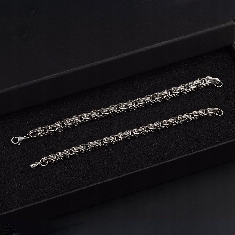 Silver Men' Bracelet THICK 20cm ROYAL Byzantine Weave