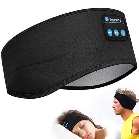 Bluetooth-совместимая 5.0 Повязка на голову Наушники с шумоподавлением Накладные Регулируемая повязка на голову Однотонная Эластичная лента