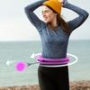 Weighted Fitness Hoop with 24 Detachable Knots Adults Weight Loss Fat Burning Waist Toning Fitness Circle Women Men Strengthening Waist Exercise Ring
