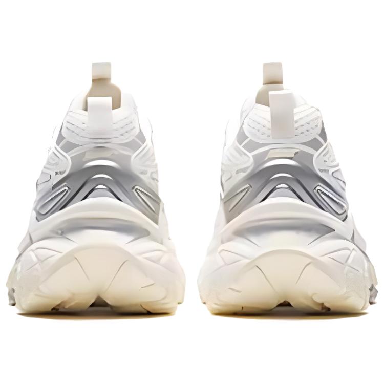 Anta Fuyiao Толстая подошва Повседневная кожаная сетка Сращивание ретро низкий верх папы обувь женские кроссовки Белый Серебристый 122438897-1