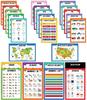 Traceease Educational Poster For Elementary School, Pack Of 25 Laminated Kids Learning Posters Great for Classroom HomeSchool
