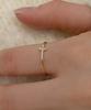 Helene Jewelry Кольцо Мини-Крестик из Серебра 925 пробы (Тип C)