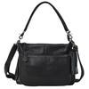 Notre Favori Genuine Leather Shoulder Crossbody Ariel Black Bag, Women's Handbag, Plus, (Black Hardware)