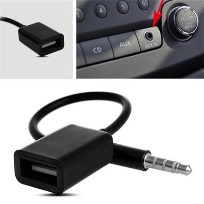 3,5 мм штекер Aux аудио разъем для USB 2,0 женский конвертер кабель автомобильный Mp3