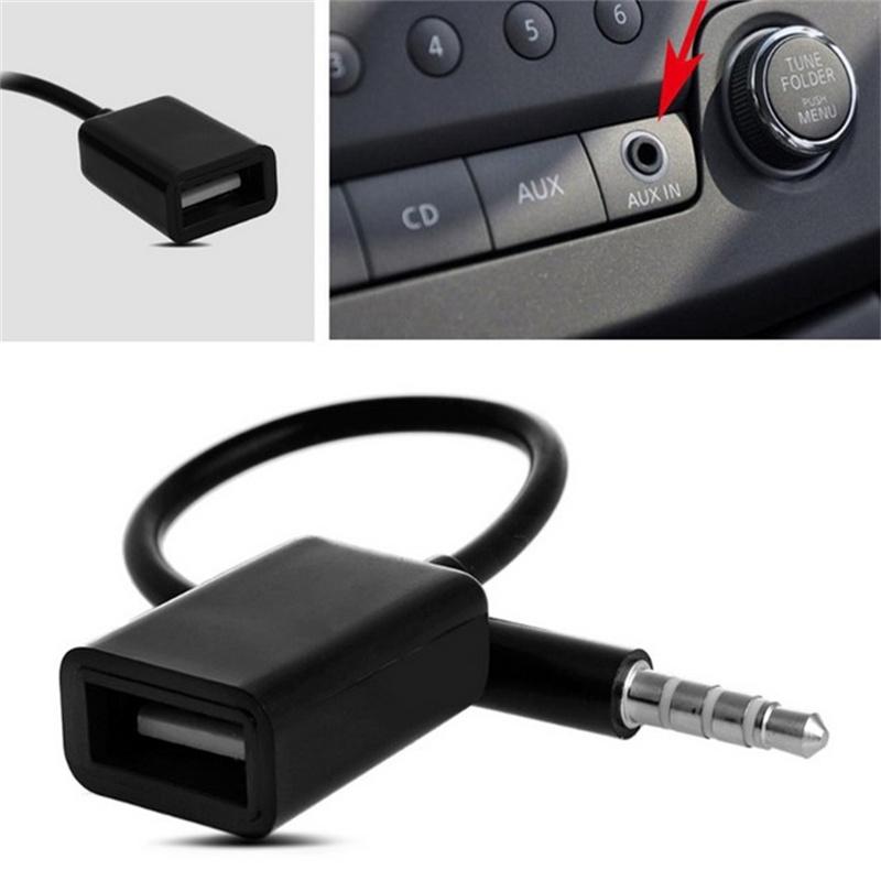 3,5 мм штекер Aux аудио разъем для USB 2,0 женский конвертер кабель автомобильный Mp3