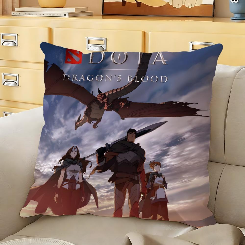 DDota DDragons BBlood Cushion Cover Soft Durable Reversible Pillow Cover Home Car MultiScene Daily Comfort Pillowcase