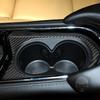 For Cadillac ATS 2013- Real Carbon Fiber Car Accessories Water Cup Holder Panel Cover Trim Interior Sticker Modification