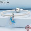 Bamoer 925 Sterling Silver Exquisite Kingfisher Charms Pendant  for Women Bracelet and Bangle DIY FIne Jewelry Gift