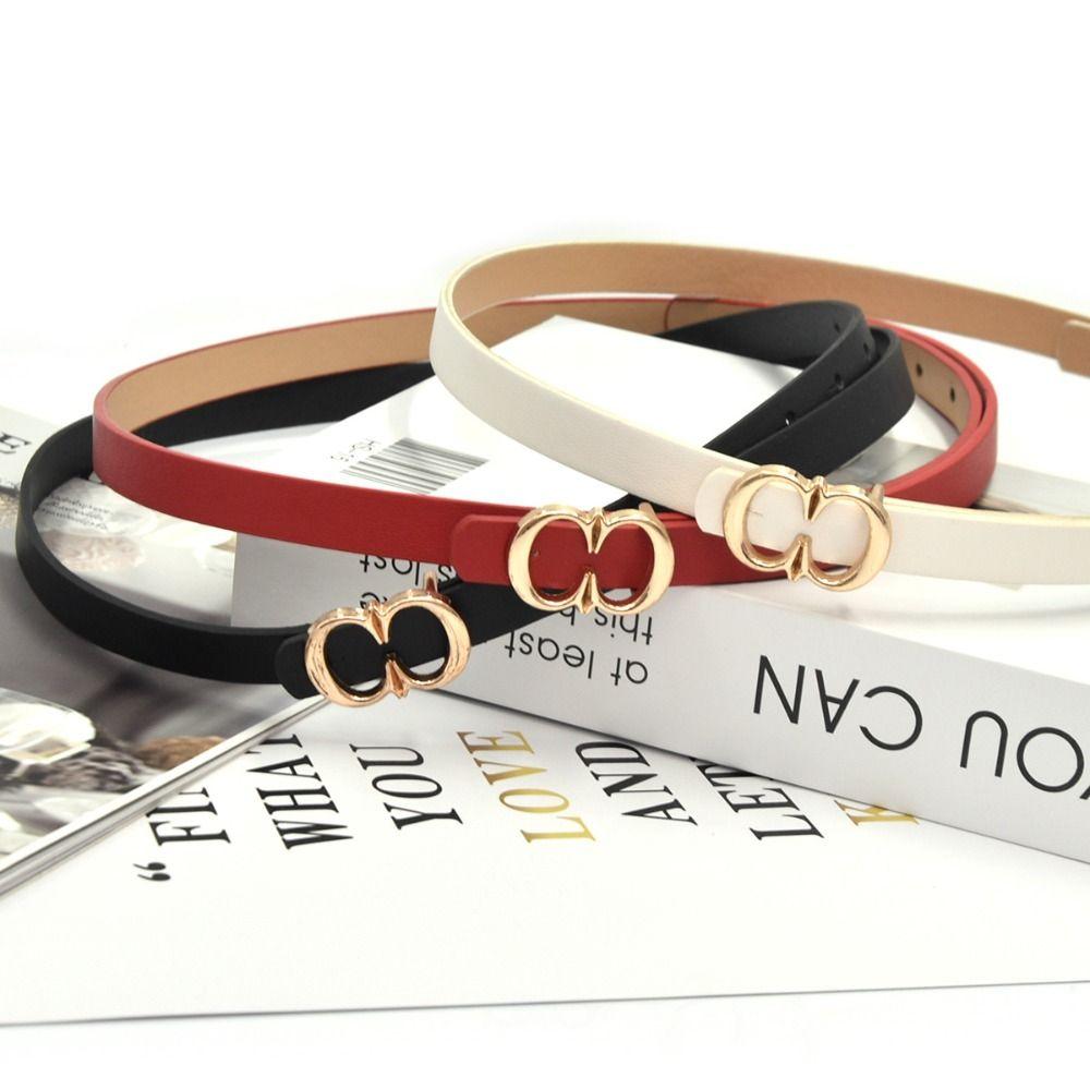 Luxury Design Leather Belt Versatile Waist Strap Fashion Metal Slide Buckle Belt