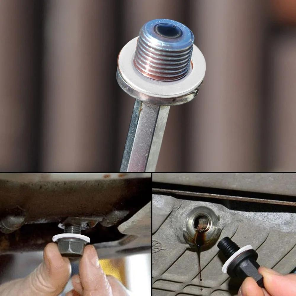 M6-M16 Oil Pan Drain Plug Aluminum Gasket Kit High-Temperature Resistant Sealing Washers Oil Drain Bolts Leak-Proof Crush Washer