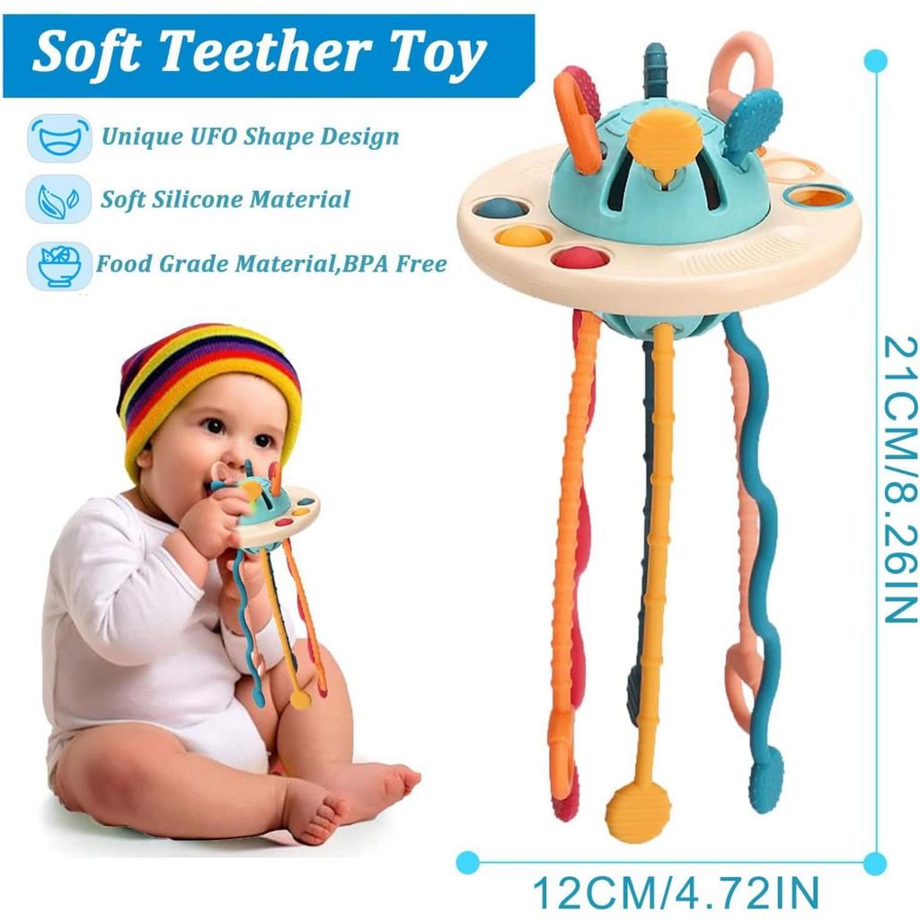 Игрушка Монтессори от 1 года, сенсорная детская игрушка, силиконовая игрушка для занятий на шнурке, сенсорная игрушка для ребенка, детская игрушка Монтессори, подарок для девочек и мальчиков