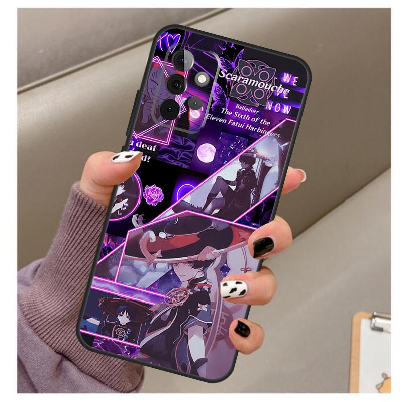 Чехол Scaramouche Genshin Impact для Samsung Galaxy A53 A33 A23 A13 A14 A24 A34 A54 A52 A32 A22 A12 A51 A71 A25 A15