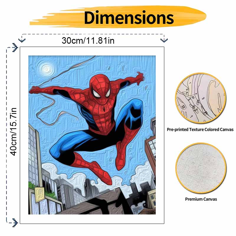 Disney Oil Painting Art Spiderman Hobby Cultivating Gifts Home Decoration