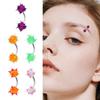 Stainless Steel Colorful Thorn Ball Silicone Belly Button Ring Eyebrow Stud Personality Jewelry