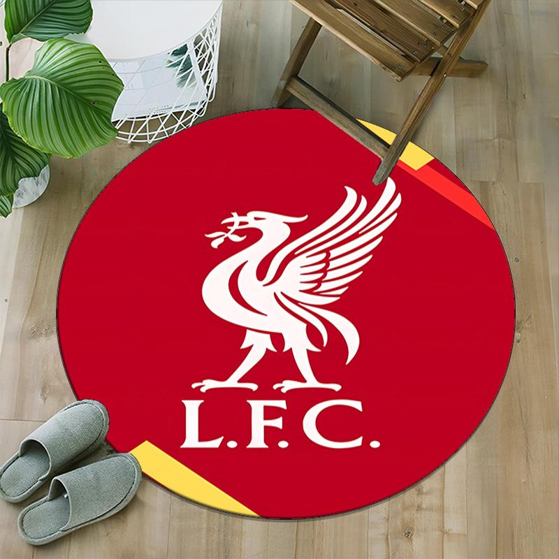 1pc L-Liverpool Carpet, Round Rug, Comfortable, Suitable for Entryways, Living Rooms, Office, And Bedrooms, Christmas Decoration