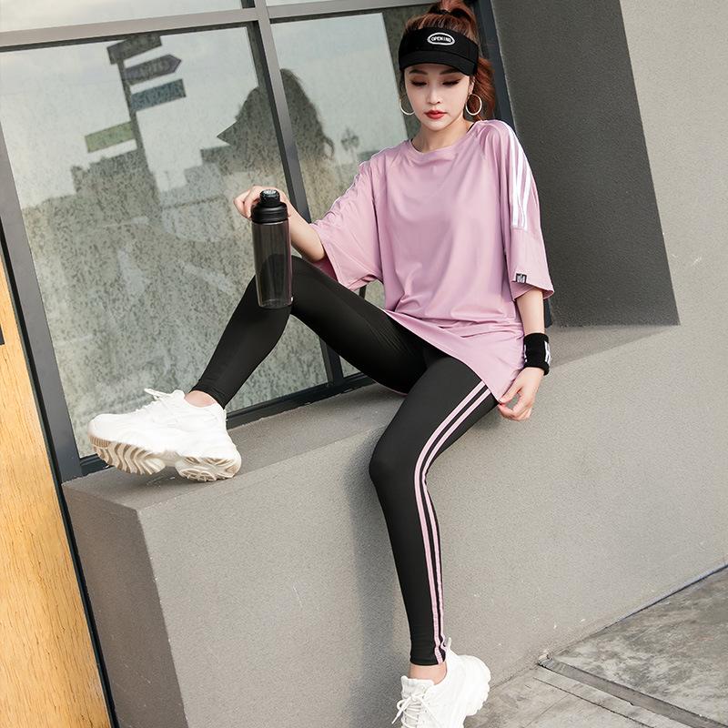 2024 Новая летняя футболка свободного кроя с коротким рукавом для йоги и бега