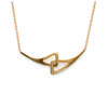 [F7215] - Gold Plated 'Choreography' Necklace - 50x18 Mm