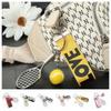 Tennis Racket Tennis Keychain Creative Sports Keyring Letter Tennis Racket Pendant  Gift