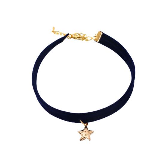 Ошейник для домашних животных Регулируемый износостойкий бархатный мини-кулон со звездой Ошейник для кошек и собак