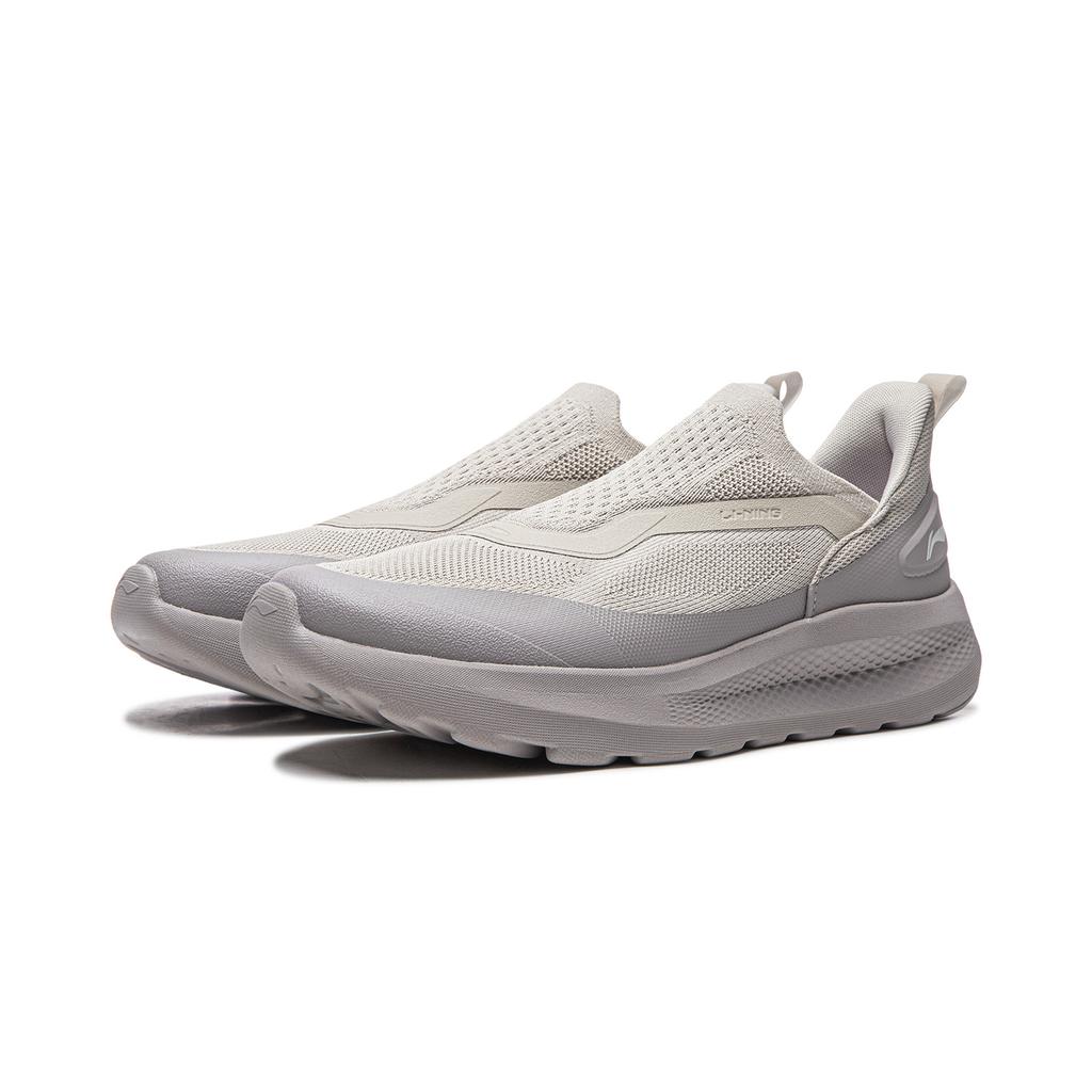 Li Ning Cloud Yi Слипоны Устойчивые к истиранию Дышащие Амортизирующие Нескользящие Низкие Повседневная Обувь Мужская Серая AGLW055-4