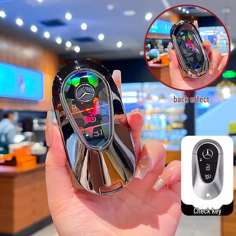 Чехол для ключа Mercedes-Benz для E-класса, C-класса, S-класса, GLB, GLC, GLE, GLA - Подходит для E300L, C260L, A200L