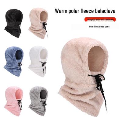 Двусторонняя маска-бафф из поларфлиса для зимней велоезды: Ветрозащитный, Морозостойкий Головной убор для занятий спортом на открытом воздухе