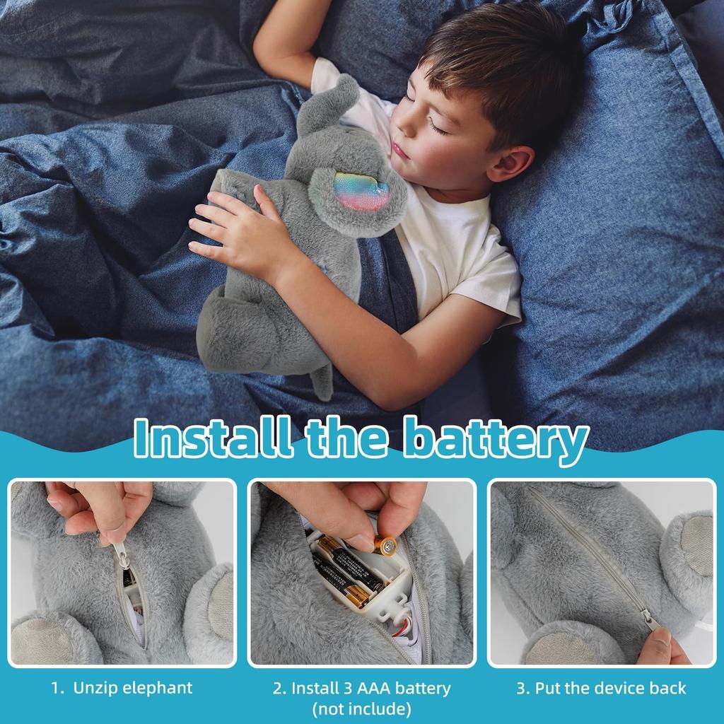 Мягкая игрушка для спящего животного с дыхательным движением и музыкой, плюшевая игрушка для сна, музыкальная шкатулка для спящего животного из плюша, игрушки для новорожденных