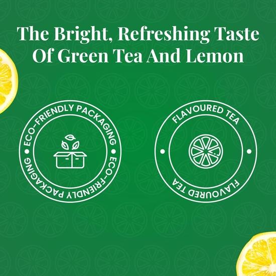 Twinings Зеленый чай с лимоном, 25 чайных пакетиков | Упаковка 1 шт. | Идеально сбалансированный | Легкий, цитрусовый вкус лимона | Низкокалорийный | Наслаждайтесь горячей чашкой чая