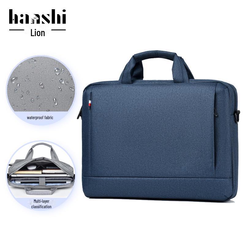 Waterproof Commuter Laptop Bag: Large-Capacity Fashionable Briefcase and Shoulder Bag for Men and Women