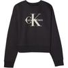 Letter Print Crew Neck Comfortable Long Sleeve Sweatshirt Women Sweatshirt Black 40W204P-001