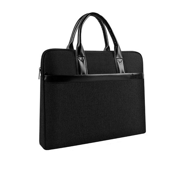 Portable Document Bag Briefcase Canvas Briefcase Men's and Women's Business Office Document Bag Conference Bag