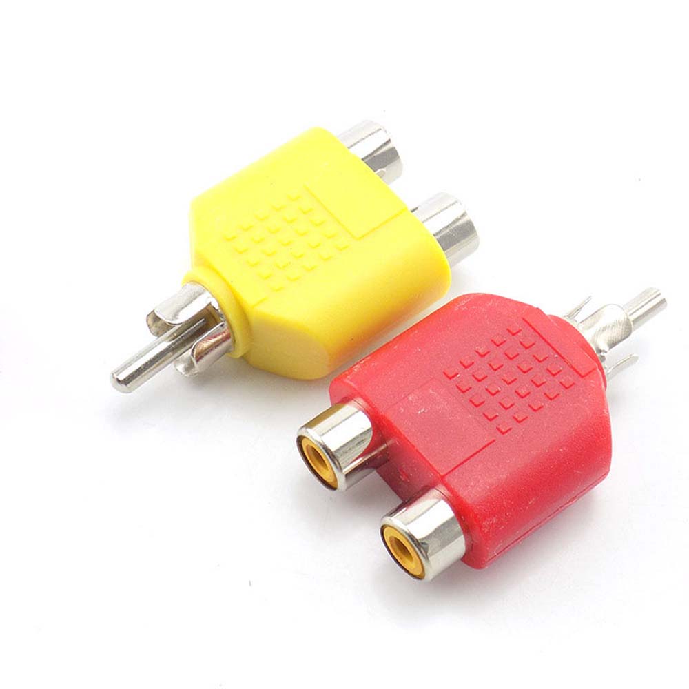 Audio Plug RCA Amplifier RCA to 2 RCA Audio Cable Y Adapter Audio Adapter Connectors Plugs