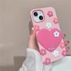 Ins Корея милый 3d цветок розовый любовь сердце силиконовый чехол для телефона для Iphone 13 12 11 Pro Max прекрасный цветочный защитный мягкий чехол