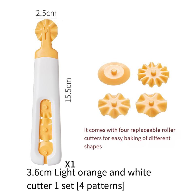 Инструменты для выпечки Нож для пиццы Резак для теста Набор для фигурных роликовых резак для домашнего торта Резак для кружева Тесто Зубчатый край Резка Кухонный аксессуар