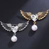 Women's Crystal Angel Wings Brooch Pin Rhinestone Brooches Wedding Gifts Lapel