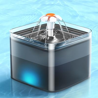 Автоматический поилка для кошек и собак объемом 2 л со светодиодной подсветкой, USB-диспенсер для воды для домашних животных с рециркуляционной фильтрацией для кормушки для домашних животных