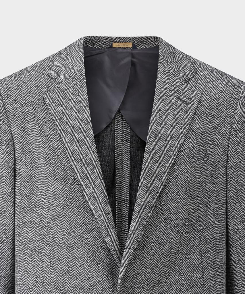 Brooks Brothers Herringbone Knit Jacket (Grey) (Bbjsmmf301)
