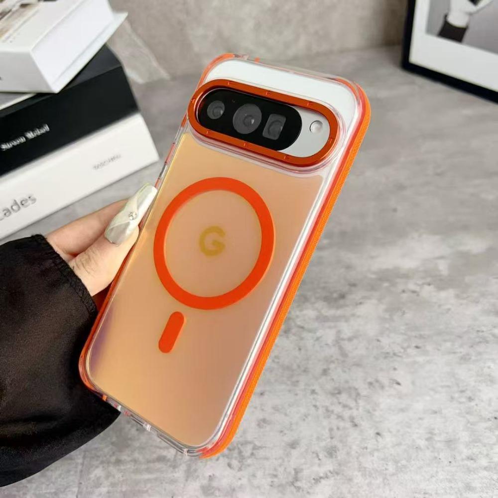Роскошный ударопрочный магнитный чехол-хамелеон для Google Pixel 9 Pro 10 Pro XL 5G, двухслойный, с боковой магнитной полосой Magsafe, защитный чехол