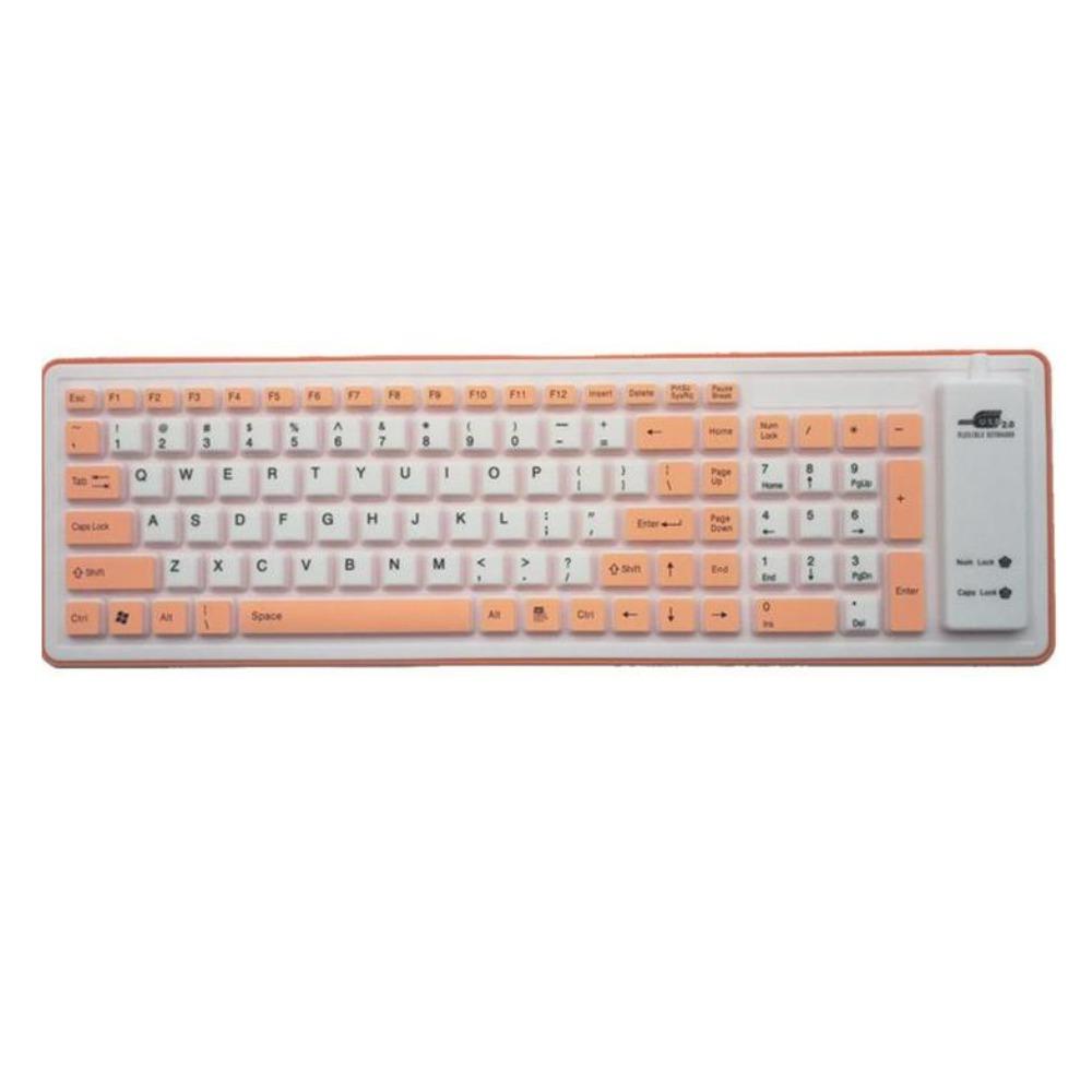103 клавиш Гибкая клавиатура Мягкая силиконовая проводная клавиатура USB-интерфейс USB-клавиатура Для дома