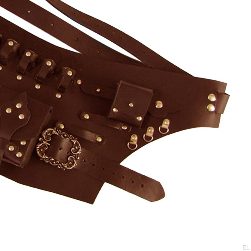 Средневековый стеклянный держатель для зелий из искусственной кожи в стиле ретро, косплей, реквизит, поясная сумка для эпохи Возрождения