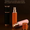 PU Leather Mini Perfume Bottle Refillable Empty Cosmetic Containers Spray Rotating Bottle  Gift