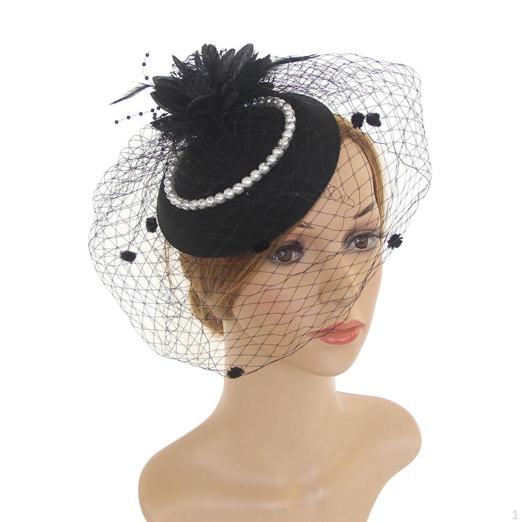 Шляпки-fascinator Пряжа Свадебный головной убор для Церкви Банкета Хэллоуина