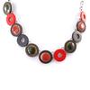 [K0194] - Designer Necklace 'Bora Bora' Red Green