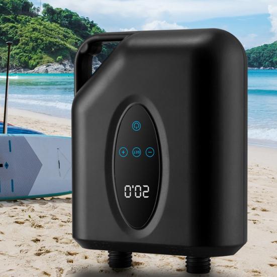 Portable Paddle Board Pump with 6 Nozzles Digital Display 20PSI Electric SUP Pump Auto-Off Deflation Air Compressor Inflatable Stand-Up Boards Boats