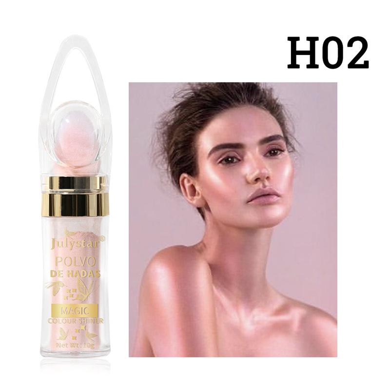 Highlighter Patting Powder Full Body BrighTening Natural 3D Contouring Blush Elf Pearl Glitter Powder
