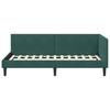 Corner Bed Frame with Headboard Dark Green 80 cm x 200 cm Velvet