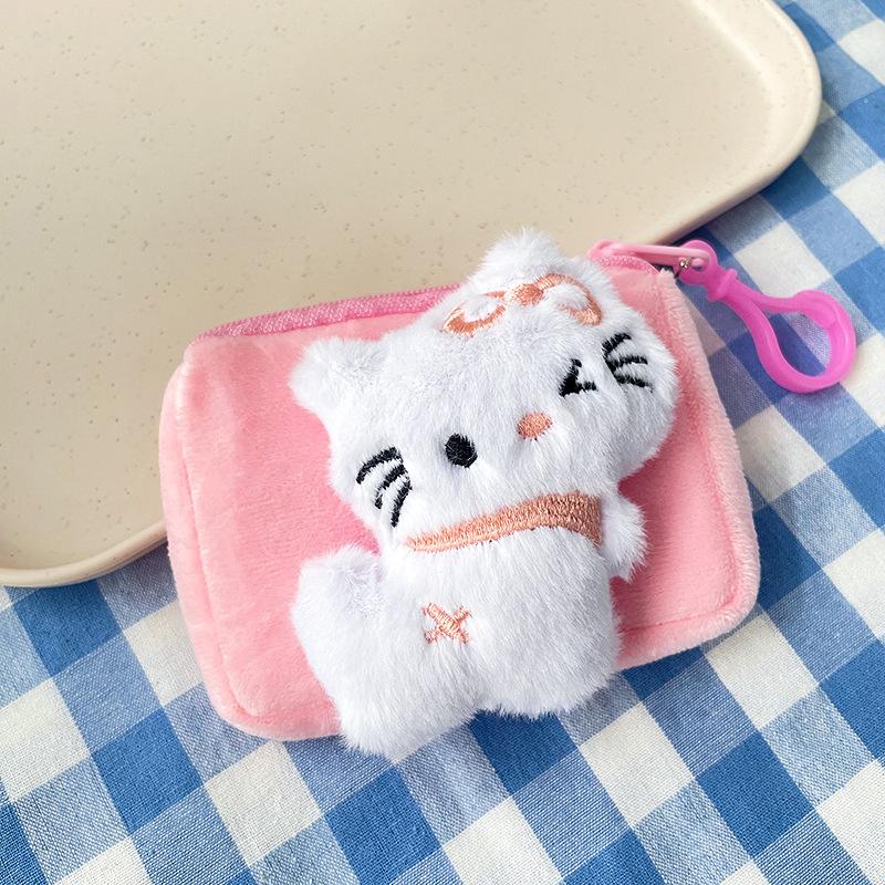 Милый Аниме Мультфильм Кт Сумка для Наушников с Кошачьими Ушками Креативное Украшение для Рюкзака Портативный Кавайный Мини Кошелек для Монет Подарки на День Рождения