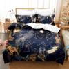 Художественный узор Комплект постельного белья Односпальный Полуторный Двуспальный Кинг-сайз Мужской/женский Комплект для кровати Взрослый Детский Спальня Комплекты пододеяльников 3D Аниме 034
